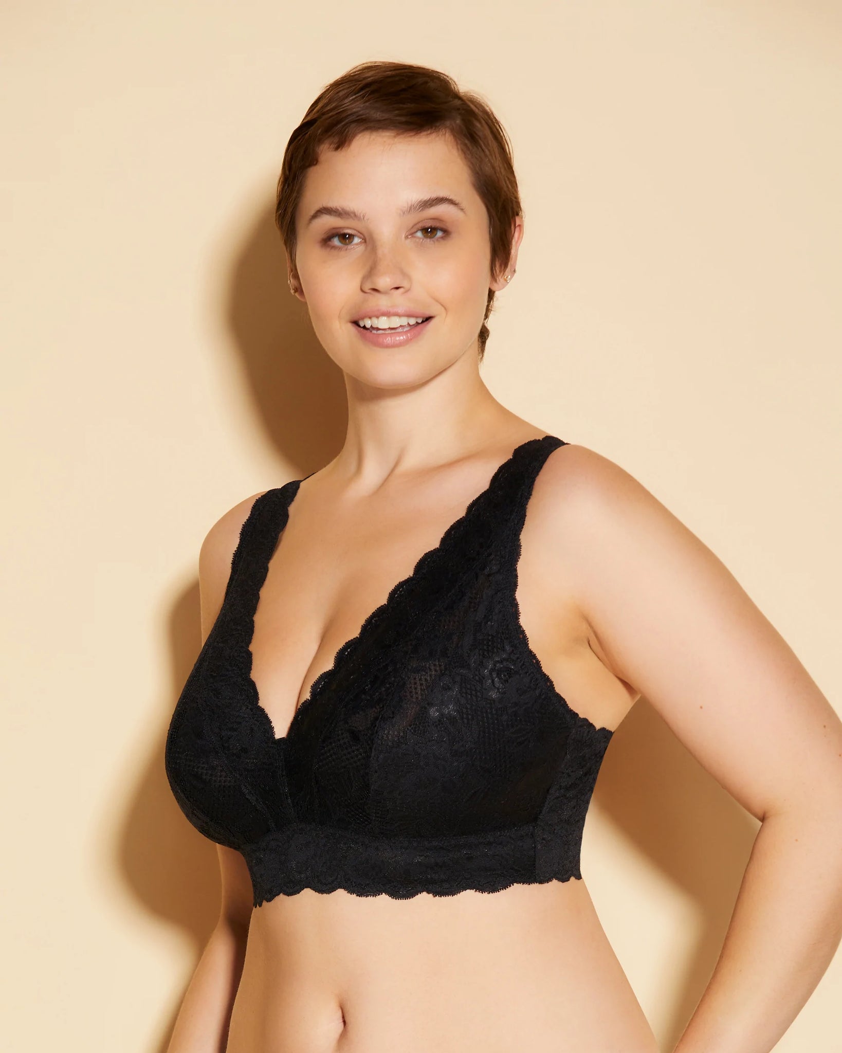 Cosabella - Never Say Never Super Curvy Long Line Plungie Bralette — House  of Angelis