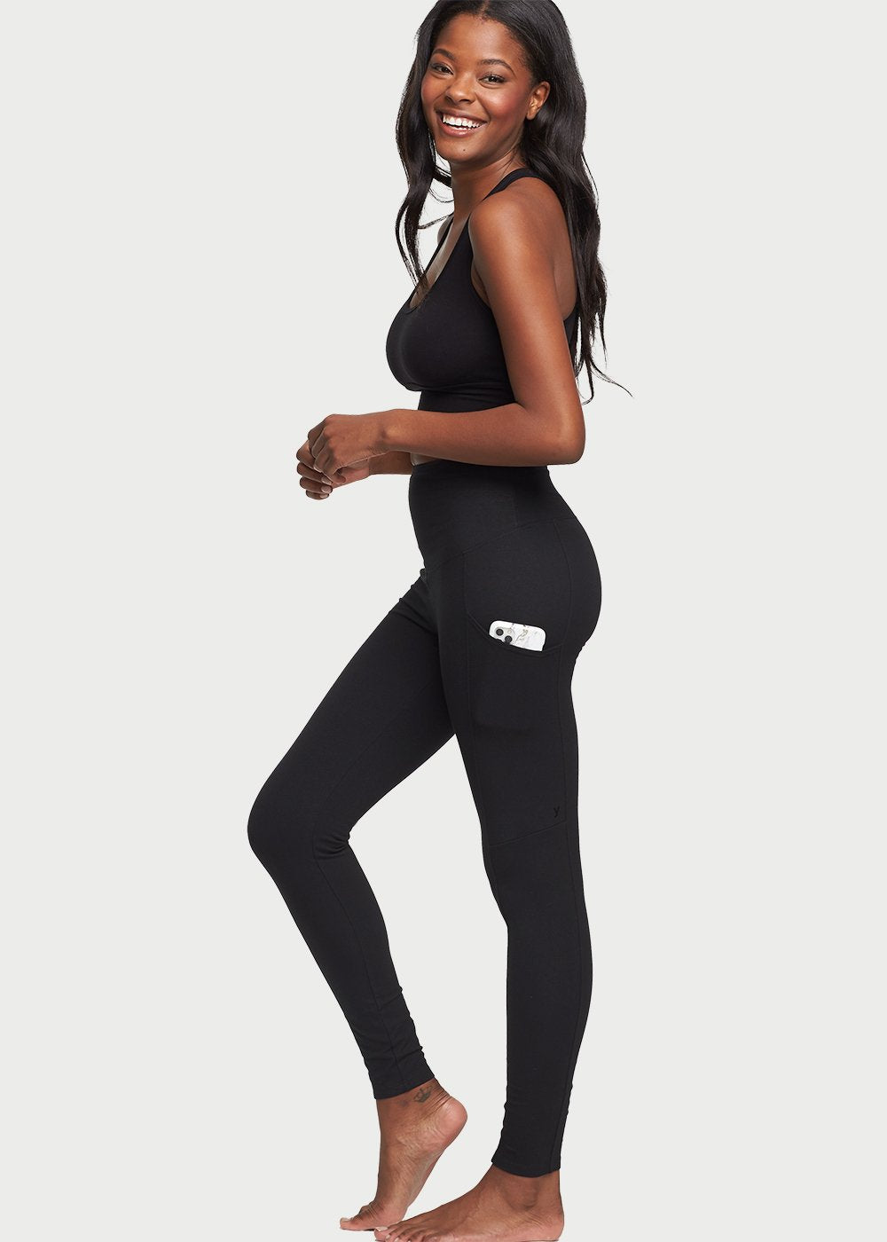 Yummie Rachel Cotton Stretch Shaping Leggings with Pockets YT2-530